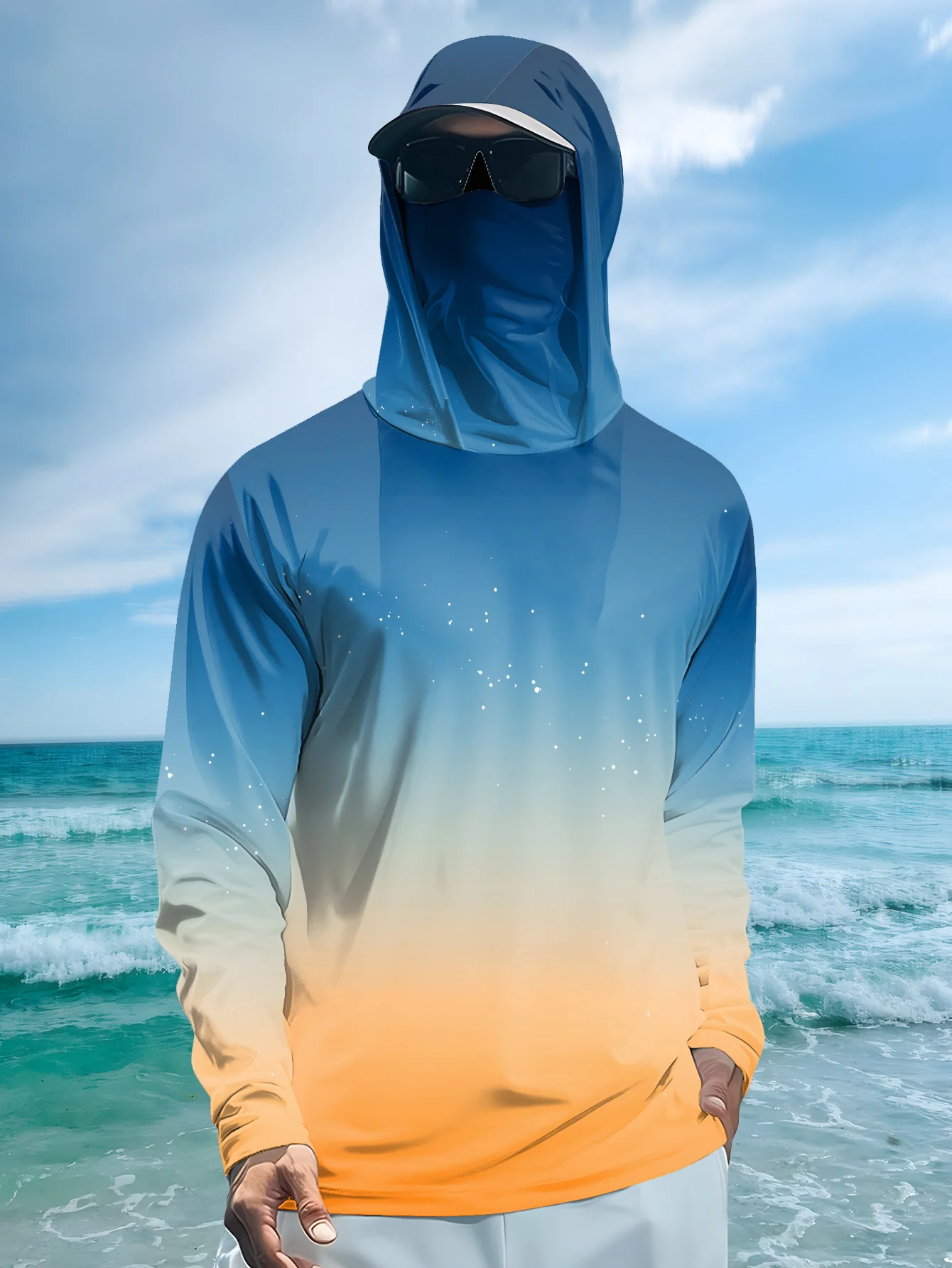 Mens Fishing Shirt Hooded UPF  - Outdoor Hunting Prints recension och pris